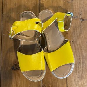 Yellow espadrilles